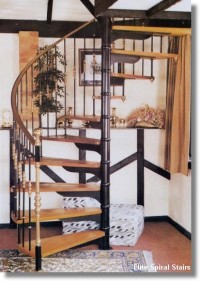 The Classic Steel and Wooden Spiral Staircase