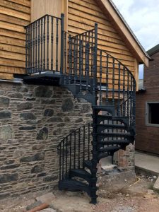 Cast Iron Spiral Staircase and Balusters