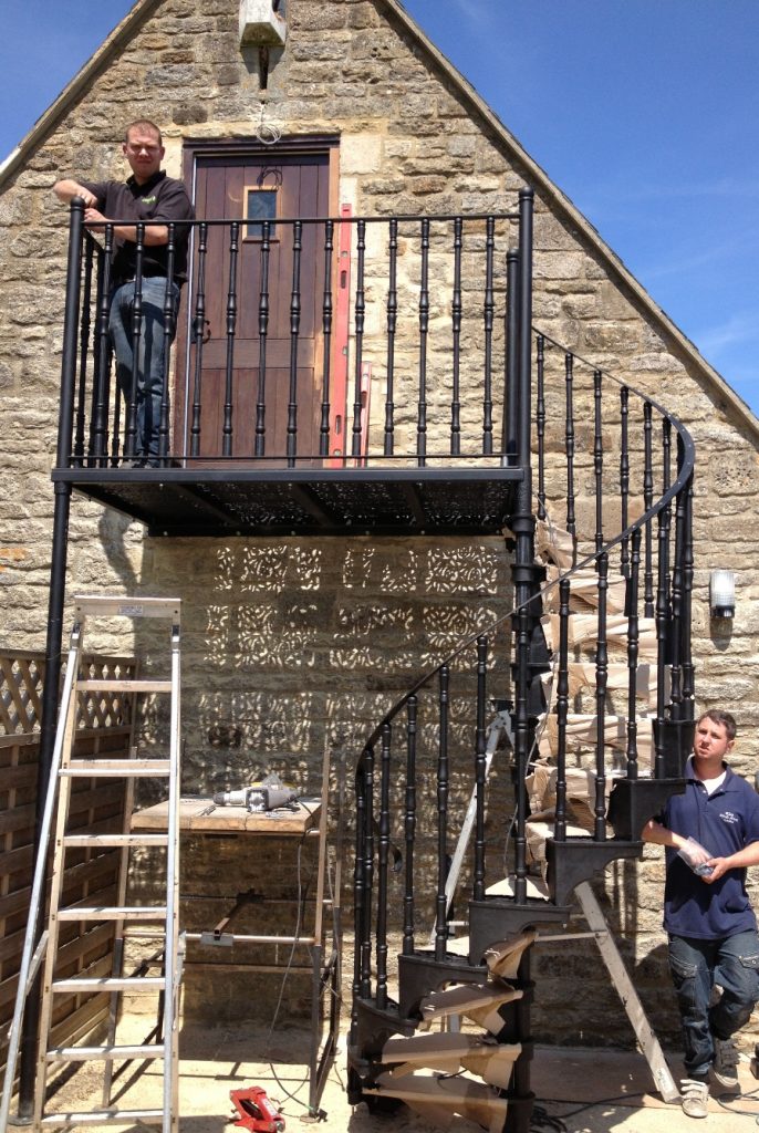 Victorian fire escape installation compressed Elite Spiral Staircases